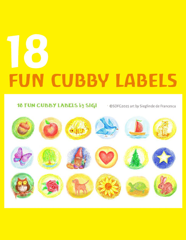 18 Fun Cubby Labels to print