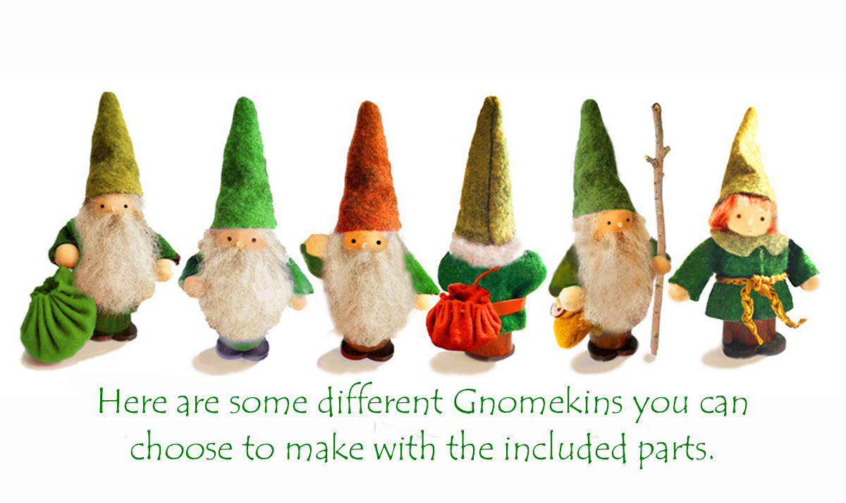 Gnomekin - a kit to make a wee wooden pocket gnome