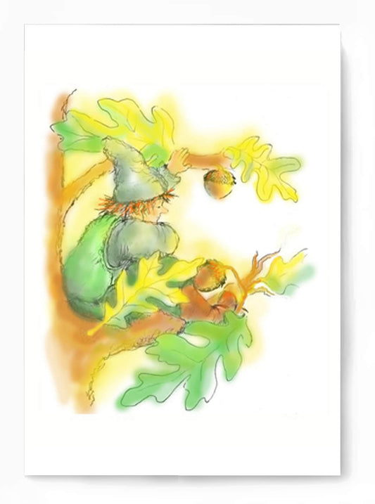 Bracken Gnome card to print
