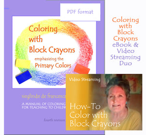 Coloring with Block Crayons eBook & Video Streaming combination