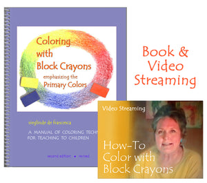 Coloring with Block Crayons duo - book & video streaming
