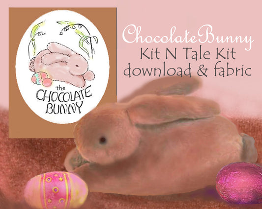 Chocolate Bunny Kit - KitNtale, with fabric
