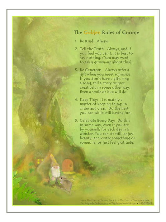 The Golden Rules of Gnome Poster