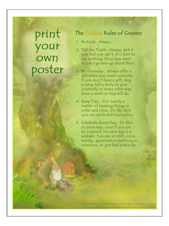 Print your own Poster of The Golden Rules of Gnome